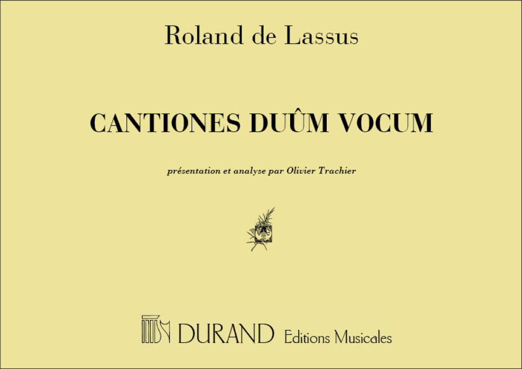 Cantiones Duum Vocum Presentation Et Analyse